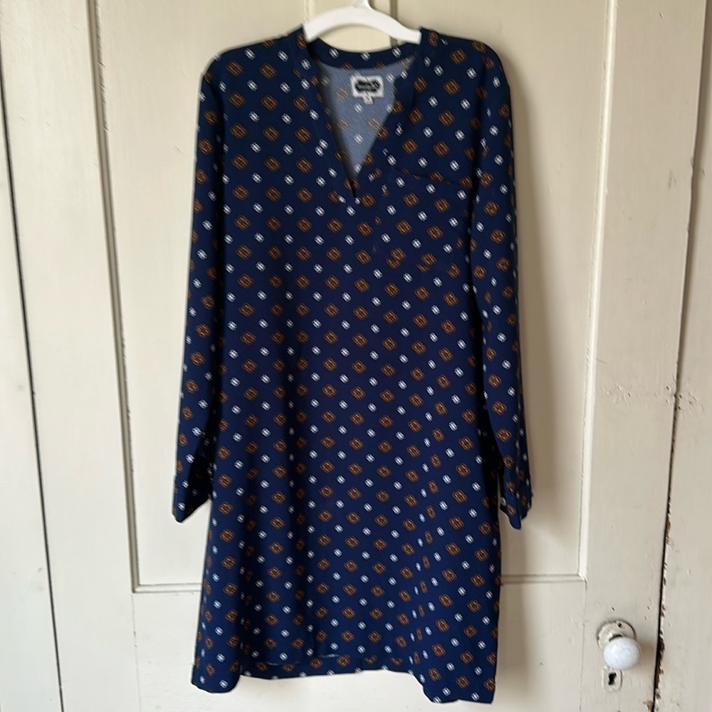 Mud Pie Navy and Orange dress size small